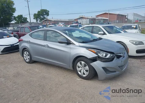 2016 Hyundai Elantra Se from USA, damaged, VIN 5NPDH4AE1GH729181